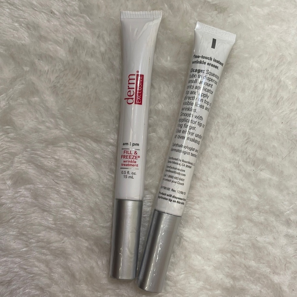 (2) NEW derm EXCLUSIVE .5 fl oz. Fill & Freeze Wrinkle Treatment